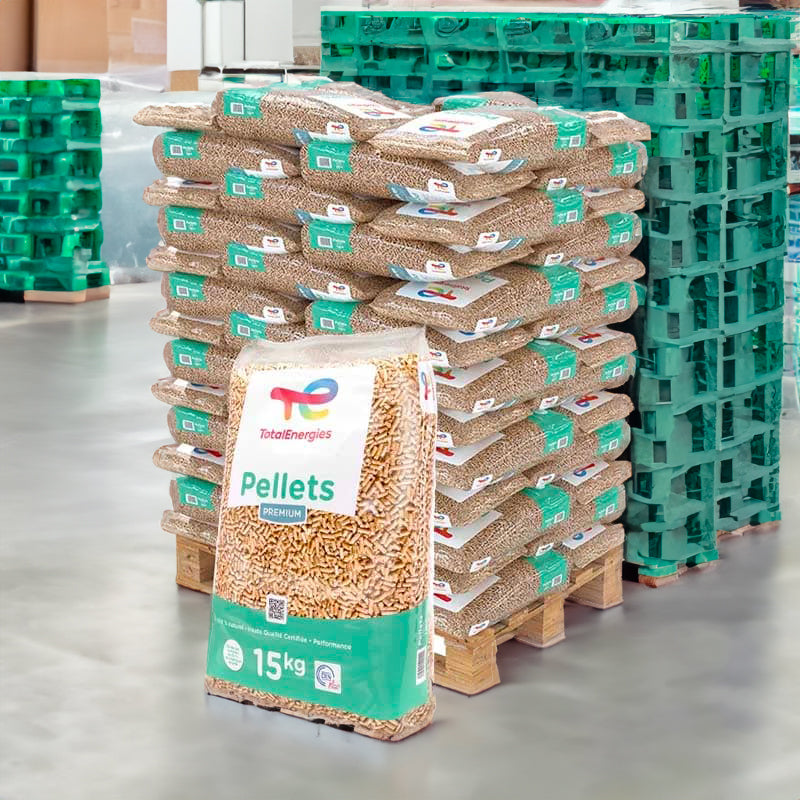 TotalEnergies Premium Holzpellets, 66 Säcke à 15 kg